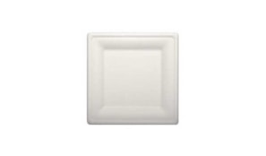 Pratos 26x26cm Cana de Açucar Cor Natural Quadrados 50un