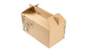 Caixa Asa Menu Lunch Box Kraft 24,5x13,5x12cm 1un