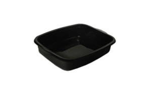 Caixa Alimentar PP Microondas Retangular Preto 1100ml 50un