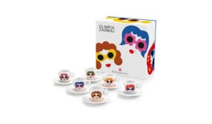 Conj Chav+Pires Esp Illy Art Collection Olimpia Zagnoli 6un