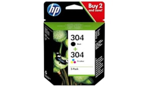 Pack Tinteiros HP 304 Preto/Cor 3JB05A 4ml/2ml