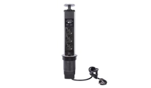 Tomada Tripla "POP-UP" de Secretária 2 x USB - SCHUKO