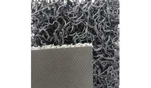 Tapete de Malha em PVC c/Fundo 14mm Preto-Metro Linear