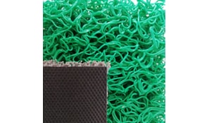 Tapete de Malha em PVC c/Fundo 14mm Verde-Metro Linear