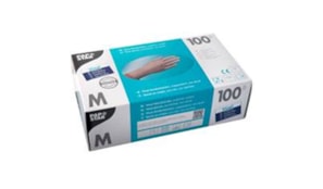 Luvas Vinil s/ Pó Tamanho M Transparente Pack 100un