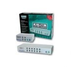 Switch KVM Desktop 2 portas PS2 audio, controle mouse