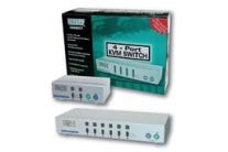 Switch KVM Desktop 6 portas PS2 OSD 19, alimentacao