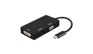 Adaptador USB-C para VGA / DVI / HDMI Preto