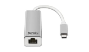 Adaptador USB-C para Ethernet Gigabit Prata