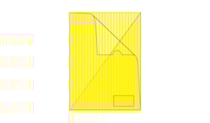 Classificador Plastico c/Bolsa int,Visor,Etiq Amarelo-1un