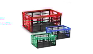 Caixa Dobrável Arrumação Plástica 48x35x4cm 32L Sortido 1un