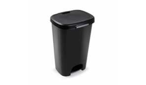Contentor Plastico c/Pedal 50 Litros Preto un