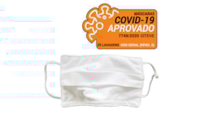 Máscara Reutilizável Criança 25 Lavagens Branco 3un