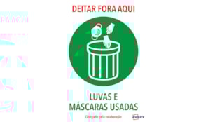 Sinalética Deitar Fora Aqui Adesivo A4 2un