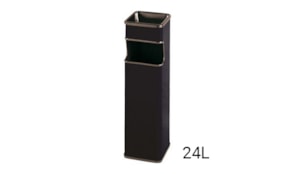 Cinzeiro Papeleira Vertical Quadrado Preto