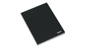 Caderno Agrafado Capa Preta Ambar A4 Pautado 80Fls