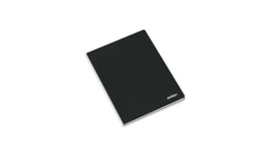 Caderno Agrafado Capa Preta Ambar A5 Pautado 80Fls