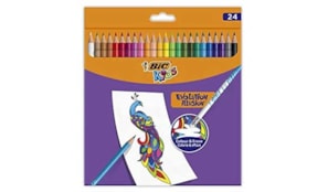 Lapis Cor c/Borracha 18cm Bic Evo Illusion Cx Cartao 24un