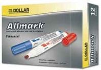 Marcador Permanente Grosso 2,0mm Allmark UMS2 Azul 12un