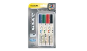 Marcador Permanente Grosso 2,0mm Allmark UMS2 Blister 4un