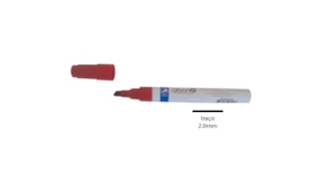 Marcador Perm. Grosso 2,0mm Ponta Bizelada Vermelho -1un