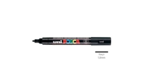 Marcador Uniball Posca PC-5M 1,8mm Preto 1un