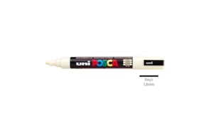 Marcador Uniball Posca PC-5M 1,8mm Marfim 1un