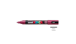 Marcador Uniball Posca PC-5M 1,8mm Vinho Tinto 1un