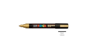 Marcador Uniball Posca PC-5M 1,8mm Ouro 1un