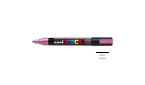 Marcador Uniball Posca PC-5M 1,8mm Rosa Metálico 1un