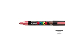 Marcador Uniball Posca PC-5M 1,8mm Vermelho Metálico 1un