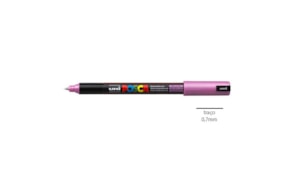 Marcador Uniball Posca PC-1MR 0,7mm Rosa Metalico 1un