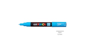 Marcador Uniball Posca PC-1M 0,7mm Azul Claro 1un