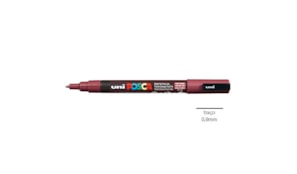 Marcador Uniball Posca PC-3M 0,9mm Vinho Tinto 1un