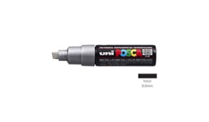 Marcador Uniball Posca PC-8K 8,0mm Prata 1un