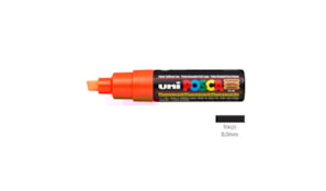 Marcador Uniball Posca PC-8K 8,0mm Laranja Fluorescente 1un