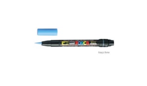 Marcador Uniball Posca Pincel PCF-350 1-10mm Azul Claro 1un
