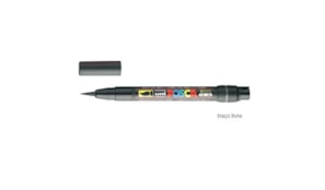 Marcador Uniball Posca Pincel PCF-350 1-10mm Preto 1un