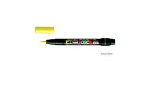 Marcador Uniball Posca Pincel PCF-350 1-10mm Amarelo 1un