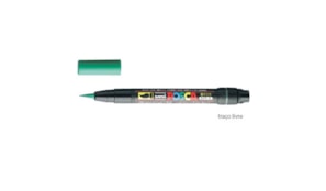 Marcador Uniball Posca Pincel PCF-350 1-10mm Verde 1un
