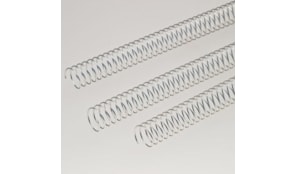 Argolas Espiral Metalicas Passo 5:1 50mm Cx 25 Prata