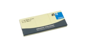 Bloco Adesivo Amarelo 40x50mm 100 folhas Pack 3un