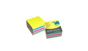 Bloco (Cubo) Adesivo Brilhante 4 Cores 75x75mm 450Folhas