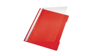 Classificador Plastico Capa Transp Leitz 4191 Vermelho 25un