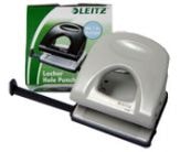 Furador 25 Folhas Leitz 5008 2.5mm c/Regua Cinza