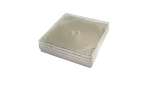 Caixa para CD/DVD Slim 5mm - Transparente Quadradas 1un