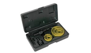 Kit de 8 serras circulares c/ broca piloto