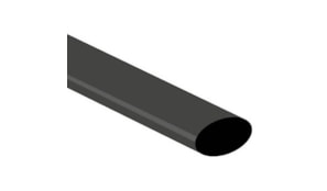 Manga retractil 2:1 - 12,7mm, 1,2mt Cor preta Pack 25un