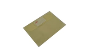 Envelope A5 Pvc Translucido com Visor - Amarelo Pk10