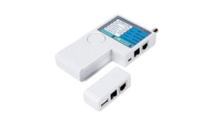 Testador de redes USB-A, USB-B, BNC, 8P8C (RJ45), 6P6C (RJ1)